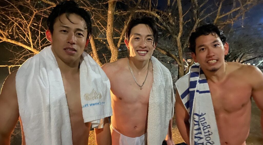 プロ野球選手 寒業 集合写真
